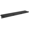 Patch Panel Rack 19 0.5u, 24 Porty Rj45 Cat6 Ftp, Czarny